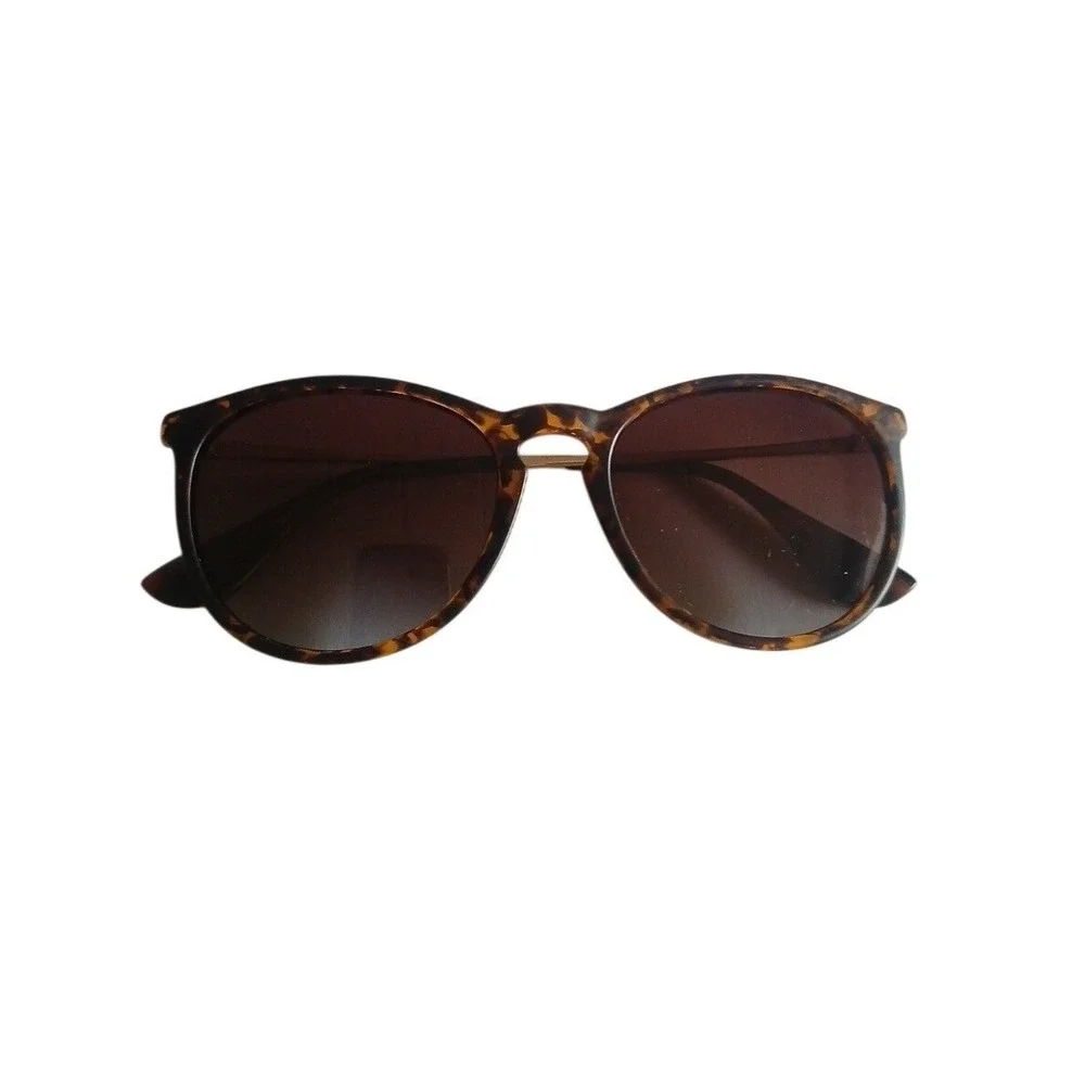 SUNGAIT Sunglasses Womens Tortoise Brown Gradient Round Retro 1567 C2 Gold